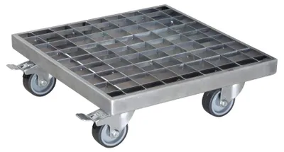 Imagen del producto de Solidchoice - Carrito para plantas, estilo industrial, 29 x 29 cm, con frenos