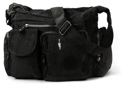 Image de Bag Street Sac à main pour femme Sac noir en nylon 30x12x22 D2OTJ205S