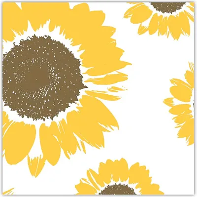 Servietten stoffähnlich 40x40cm 25 Stück Sonnenblumen Motiv