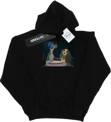 Image de Disney - "Lady And The Tramp Spaghetti Slurp" Sweat à capuche pour homme BI6638 (5XL) (Noir)
