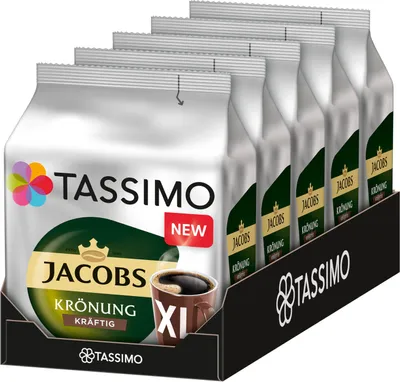 Produktbild von TASSIMO Kapseln Jacobs Krönung Kräftig XL T Discs 5x16 Getränke Kaffeekapseln