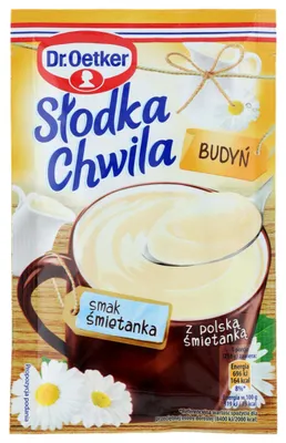Zdjęcie produktu dla Dr. Oetker Słodka Chwila Budyń śmietankowy 43g Nowa receptura