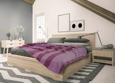 Produktbild von sleepling Kuscheldecke Germany, Sofadecke, 150 x 200 cm, Green, temperaturregulierend, waschbar, bordeaux gestreift