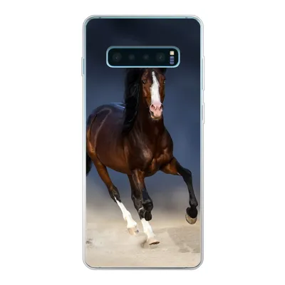 Produktbild von MuchoWow® Handyhülle Schutzhülle Hülle für Samsung Galaxy S10 Plus Pferde - Tiere - Sand Silikon Softcase Handy Hülle - Schutzhülle