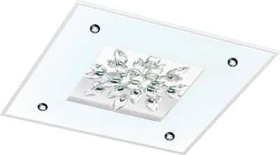 Produktbild von EGLO 97498, Rechteckig, Decke/Wand, Weiß, Glas, Stahl, II, 6 W