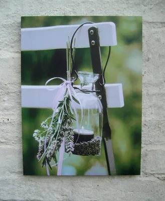 Produktbild von LED Bild, Flasche, Lavendel, Stimmungslicht, Leinwand a. Holzrahmen