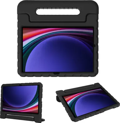 Immagine prodotto di Samsung Galaxy Tab S9, Samsung Galaxy Tab S10 FE, Samsung Galaxy Tab S9 FE custodia: cover posteriore imoshion con maniglia di sicurezza per bambini