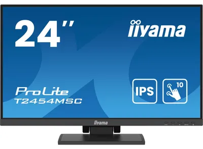 Obrázek produktu pro iiyama ProLite T2454MSC-B2AG, 60,5 cm (23.8"), 1920 x 1080 px, Full HD, LED, 4 ms, Černá