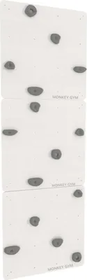 Produktbild von Kletterwand Quadrat 3 weiß - graue Griffe