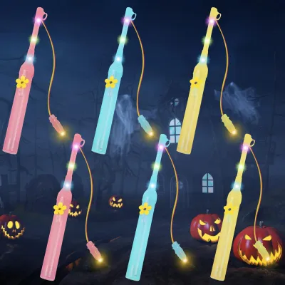 LED-Laternenstab 20 cm, 6 Stück, für Kinderfeste, Halloween, St. Martin