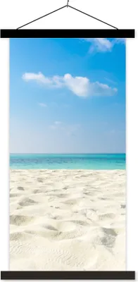 Produktbild von MuchoWow® Textilposter Tropisch - Strand - Meer 90x180 cm mit schwarzem Rahmen - Dekoration Wohnzimmer
