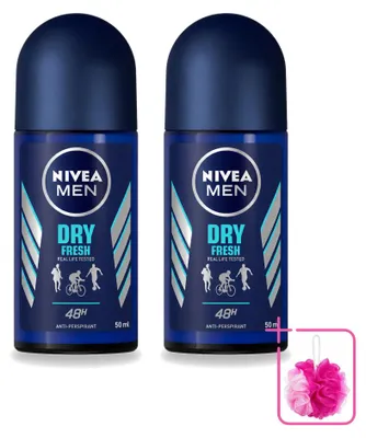Immagine prodotto di 2 x NIVEA MEN Deo Roll-on Dry Fresh, 50 ml - Confezione risparmio - 2 pezzi
