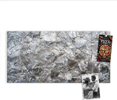 Produktbild von Magnettafel 100x50cm Pinnwand Whiteboard beschreibbar - Metallisches Mosaik