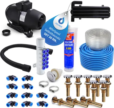 Produktbild von Bausatz Whirlpool Set Luftgebläse Airblower mit Airjets für Badewanne