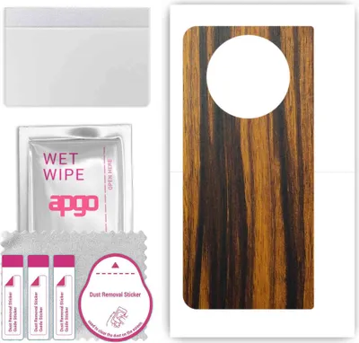 Produktbild von apgo Rückseite Schutzfolie, Skin, kompatibel mit Tecno Phantom V Fold, Hinten Displayschutzfolie aus Vinylfolie, kratzfest, einfache Montage - Tigerwood