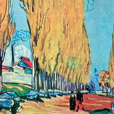 Obrázek produktu pro Vincent Van Gogh Art Print Obraz - Les Alyscamps, 1888 (40 x 40 cm)