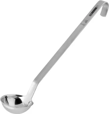 Produktbild von FMprofessional Schöpflöffel 32 cm, Küchenhelfer aus Edelstahl, langlebige & elegante Suppenkelle (Farbe: Silber) Menge: 1 Stück