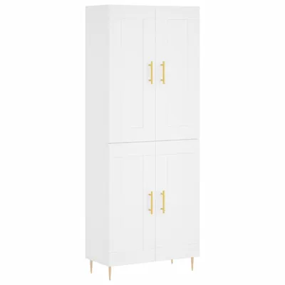 Image de Buffet haut Blanc 69,5x34x180 cm Bois d'ingénierie
