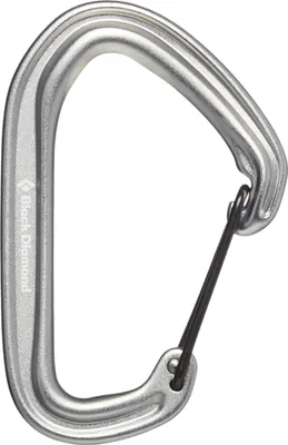 Schnappkarabiner "Hotwire" von Black Diamond; silberfarben; für Kletteranwendungen.