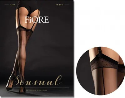 Produktbild von Schwarze Diva-Strümpfe mit Naht. Damenunterwäsche Schwarz 3