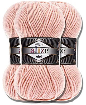 Produktbild von Alize 3x 100g Superlana Midi Wolle, Uni, Häkeln, Stricken (523)
