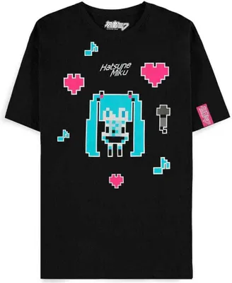 Productafbeelding van Hatsune Miku T-shirt, pixelprint, maat M