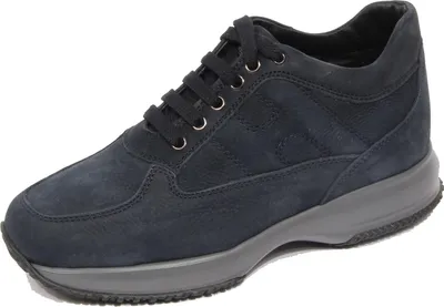 Produktbild von G2668 sneaker uomo HOGAN INTERACTIVE blue leather shoe man
