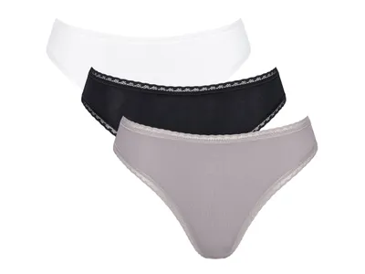 Produktbild von Sloggi Damen Everyday Hipster / Tai 3er Größe:42 Farbe:grau/schwarz/weiß Art:Tai