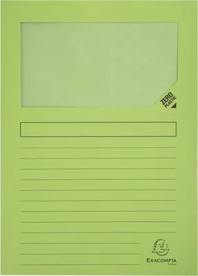 Image de EXACOMPTA 50107E EXACOMPTA Pochette transparente FOREVER, format A4, 130 g/m², vert clair