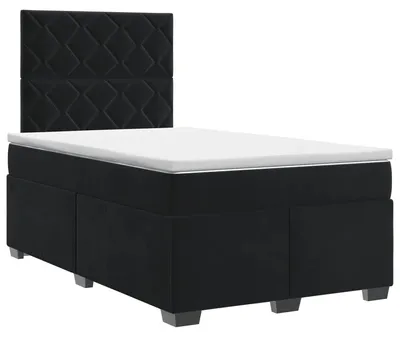 Obrázok produktu pre vidaXL Box spring posteľ s matracom čierna 120 x 190 cm zamat