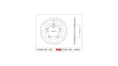 Produktbild von Rk Kettenblatt 525 39z Stahl silber