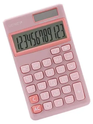 Zdjęcie produktu dla Genie 212 P, Kieszeń, Podstawowy kalkulator, 12 cyfr(y), Bateria/Energia słoneczna, Różowy