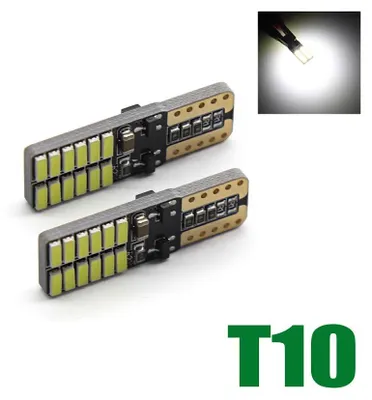 Produktbild von Set aus 2 T10-LED-Lampen, W5W 4014 24SMD, 12V/24V, weißes Licht 6000 K, im Blister