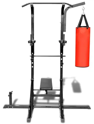 Produktbild von vidaXL Fitness Kraftturm mit Trainingsbank und Boxsack