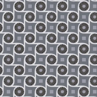 Produktbild von Profhome 390604-GU Retro Tapete Geometrisch matt grau weiß schwarz 5,33 m2