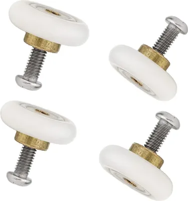 Produktbild von Set mit 4 Ersatz-Duschtürrollen – 19 mm – inklusive Schrauben