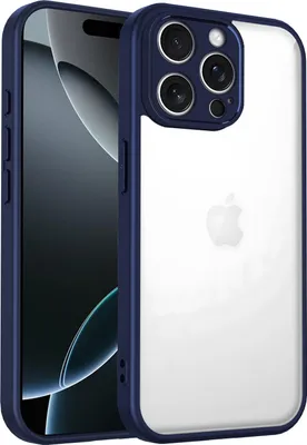 Obrázek produktu pro Pouzdro pro iPhone 13 Pro průhledný zadní kryt s TPU rámečkem, odolné proti nárazům Modrý