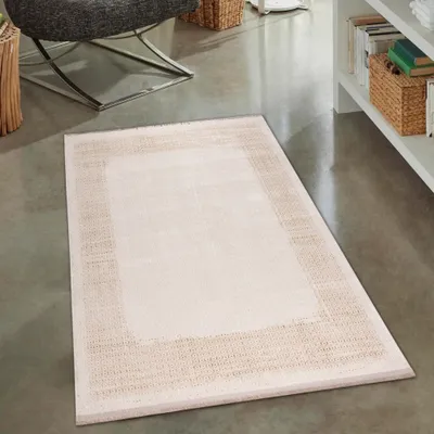 Zdjęcie produktu dla Wysokiej jakości designerski dywan | błyszczący | w kolorze biało-złotym Rozmiar - 80 x 150 cm
