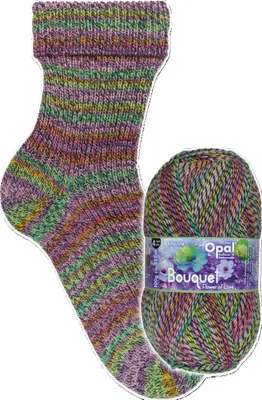 Produktbild von Opal Bouquet Mouliné Sockengarn,4-fach,75% Schurwolle Superwash,25% Polyamid,425m,100g 11680 Flower of Love