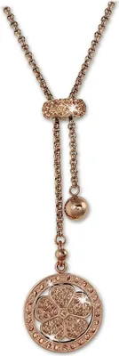 Produktbild von Amello Halskette Edelstahl 333er Rosegold 80cm Kleeblatt Schmuck rose D2ESKQ01E