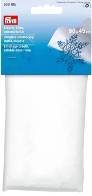 A package of Prym Kreativ-Vlies water-soluble interfacing with a snowflake design.