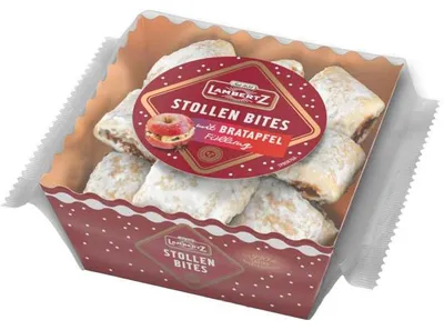 Immagine prodotto di Lambertz Stollen Bites al forno, ripieno di mela e cannella, confezione da 350 g