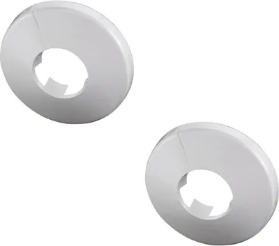 Produktbild von BADfabrik24 Wandrosette, 15mm Kunststoff weiß 2 Stück