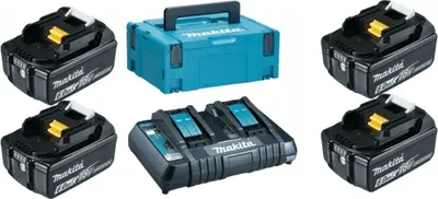 Zdjęcie produktu dla Makita Zestaw Zasilający 18V (Bl1860Bx4+Dc18Rd) Makpac