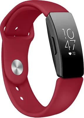 Produktbild von BStrap Silicone (Large) Armband für Fitbit Inspire, red Vine