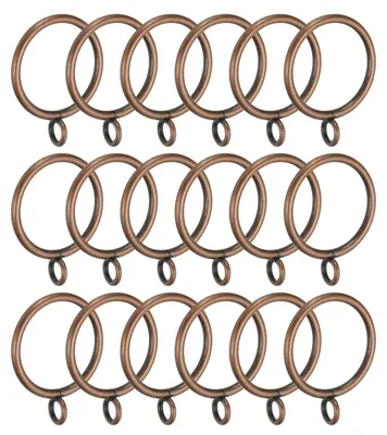 Vorhangringe 18 Stück, Metall, 38 mm, kupferfarben