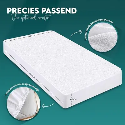 Produktbild von Famanu Matratzenschoner 180x200 cm,  , atmungsaktiv und rundum elastisch – Weiß