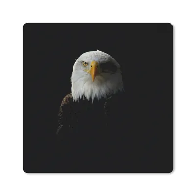 Produktbild von MuchoWow® Mauspad Mousepad Adler - Vogel - Schwarz 20x20 cm - Mousepads - Maus Mat - Pad - Mausunterlage - Desk Mat - Bureauartikeln