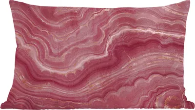 Produktbild von MuchoWow® Zierkissen Sofakissen Wohnzimmer Dekokissen 60x40 cm Rosa - Geode - Edelsteine - Achat - Kopfkissen - Polster mit Foto
