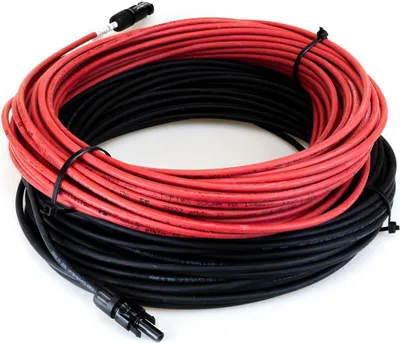 Produktbild von SET 0% MwSt. 4mm2 Solarkabel Verlängerungskabel Rot | Schwarz  MC4 Stecker Solarstecker P -15m